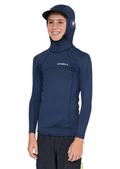 ONeill Boys Trvlr UV LS Lycra Hooded Rashie