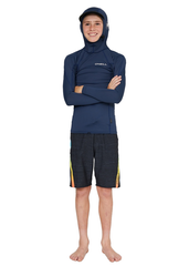 ONeill Boys Trvlr UV LS Lycra Hooded Rashie