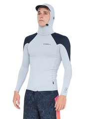 ONeill Mens Trvlr UV LS Lycra Hooded Rashie