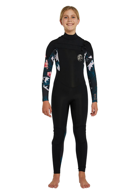 ONeill Girls Bahia 3/2mm Chest Zip Steamer Wetsuit