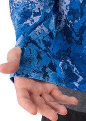 Adreno Hooded Boat Shirt - Blue Camo