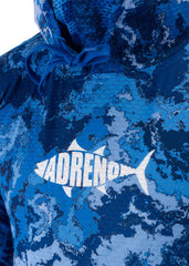 Adreno Hooded Boat Shirt - Blue Camo