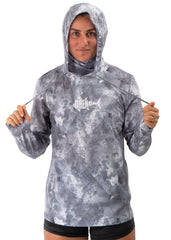 Adreno Hooded Boat Shirt - Light Grey Camo
