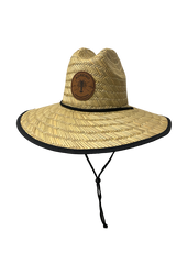 Adreno Straw Hat - Leather Cray Badge