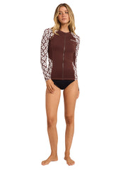 Billabong Womens Playa Sol Zipper LS Rashie