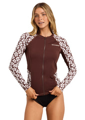 Billabong Womens Playa Sol Zipper LS Rashie