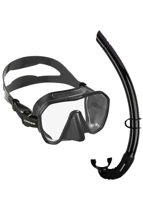 Cressi Z2 Mask & Snorkel Set - Black