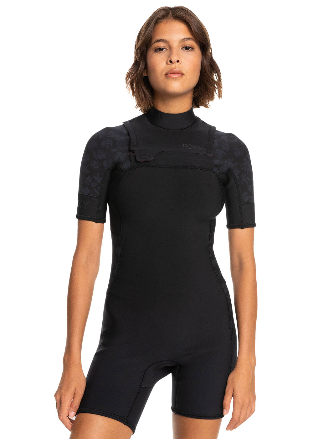 Roxy Womens 2.0mm Swell Series Short Sleeve Front Zip Spring Suit