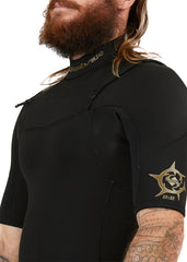 Quiksilver Mens Everyday Sessions MW 2/2mm Short Sleeve Chest Zip Steamer Wetsuit