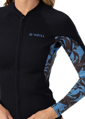 ONeill Womens Bahia 1.5mm Zip Through Wetsuit Jacket