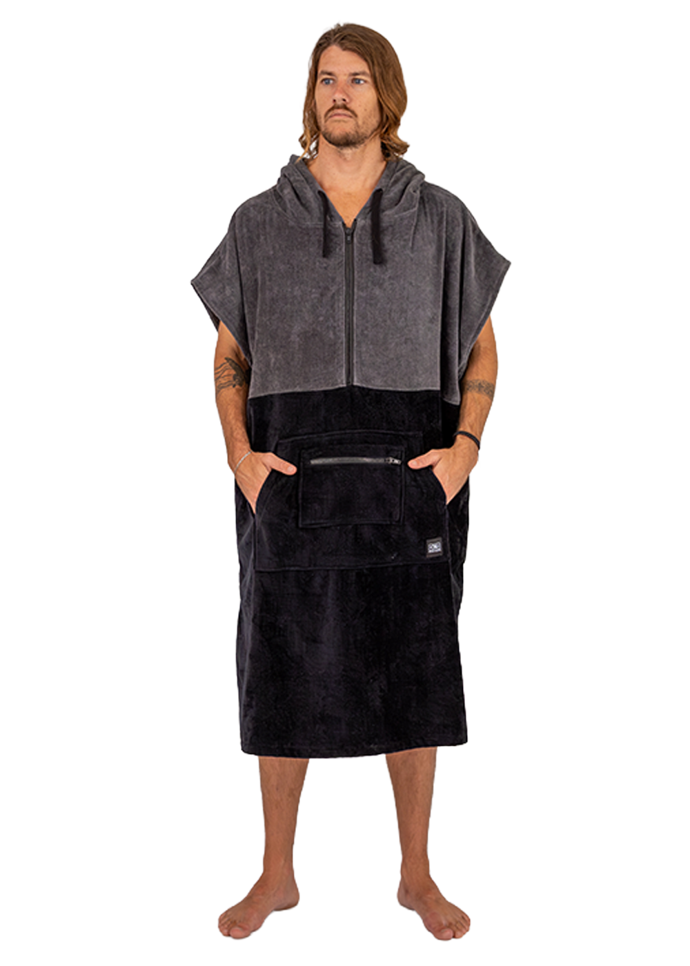 Ocean & Earth Mens Horizon Zipper Hooded Towel