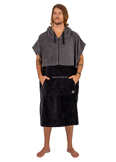 Ocean & Earth Mens Horizon Zipper Hooded Towel