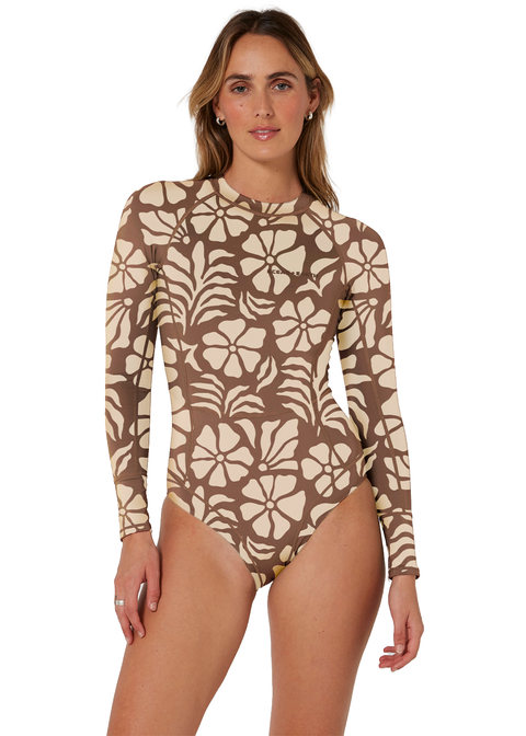 Ocean & Earth Womens Oceana LS BZ Full Piece Swimsuit