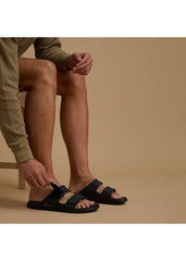 Reef Mens Double Adapt Slides 9 / Black