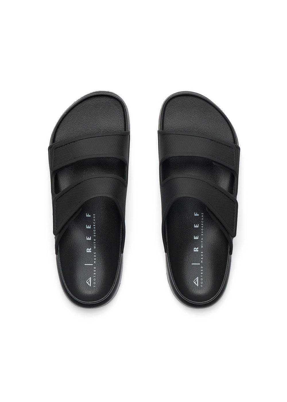 Reef Mens Double Adapt Slides 8 / Black