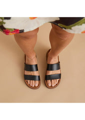 Reef Womens Vista Luxe Thea Sandals 6 / Black/Tan