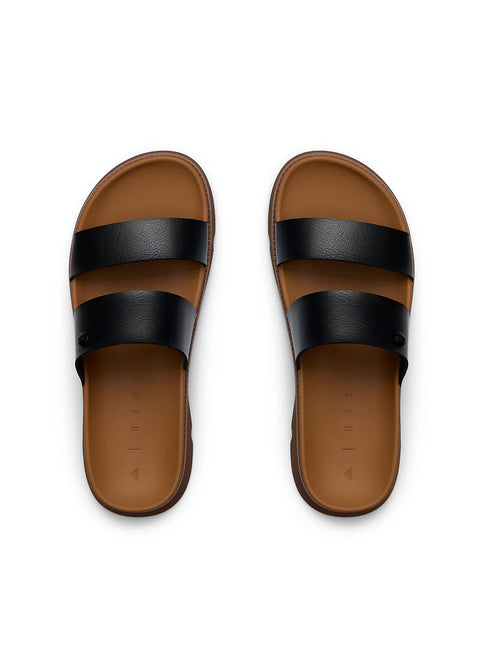 Reef Womens Vista Luxe Thea Sandals 6 / Black/Tan