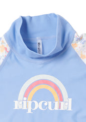 Rip Curl Girls 0-6 Golden Ditzy Short Sleeve Rash Guard