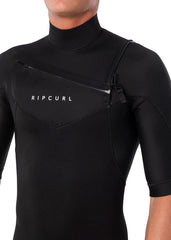 Rip Curl Mens Dawn Patrol 2mm Chest Zip Short Sleeve Steamer Wetsuit