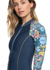 Roxy Womens 1mm Marine Bloom Q-Lock Cheeky Cut Spring Suit