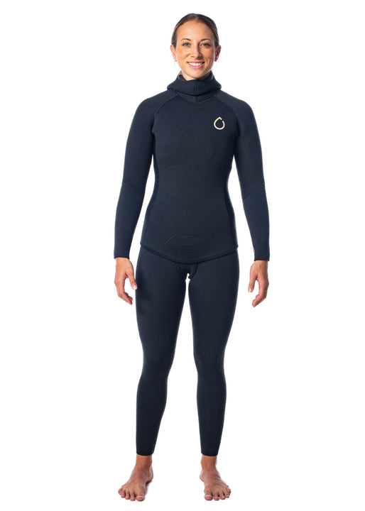 SALT Womens 5mm Hooded Lined 2 Piece Wetsuit