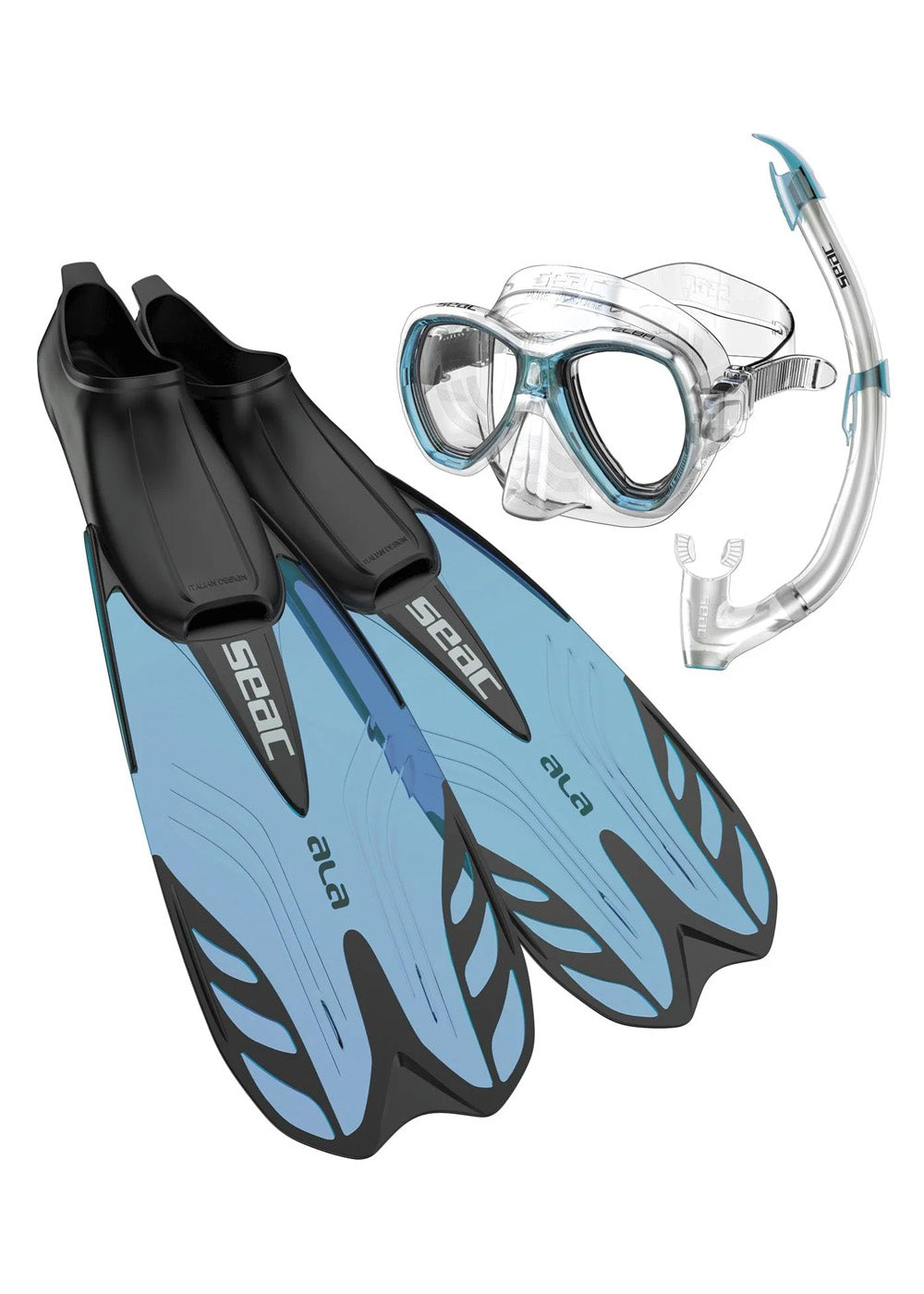 Seac Ala Fins and Elba Mask Snorkelling Set
