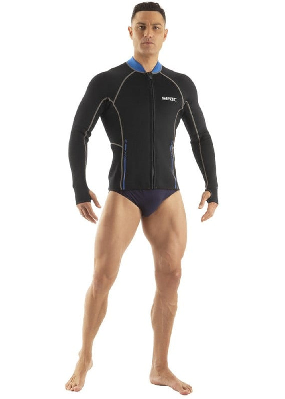 Seac Lover Mens L/S Zip Thru 2mm Top
