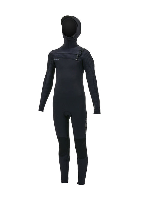 O'Neill Boys Hyperfreak Chest Zip Steamer Wetsuit Hooded 5/4+mm