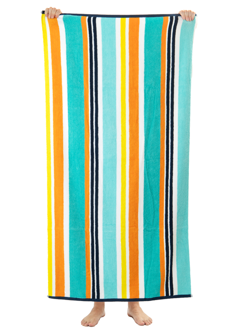 WW Double Jacquard Beach Towel Cabana Stripes