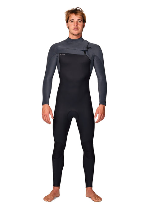 ONeill Mens Hyperfreak 3/2mm+ Chest Zip Steamer Wetsuit